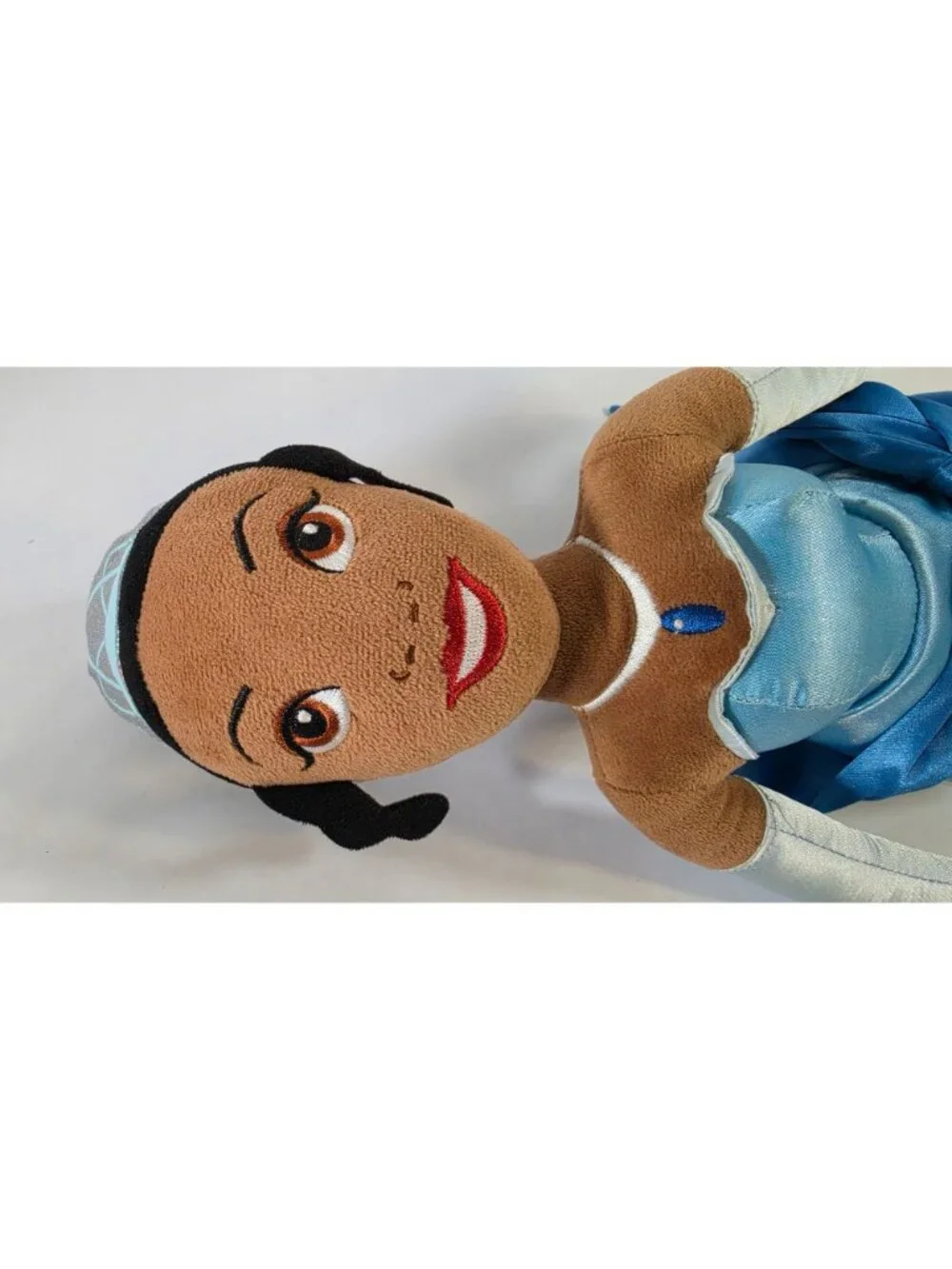 RARE DISNEY STORE TIANA PLUSH DOLL BLUE DRESS PRINCESS AND THE FROG STUFFED ANIM